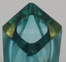 cca 1950/60 Murano Vetro Sommerso váza, terv.: Flavio Poli (1900-1980). Jelzés nélkül, lepattanással...