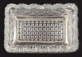 Angol ezüst (Ag) sótartó, jelzett, ezüst része nettó 36g, 9x5,5 cm