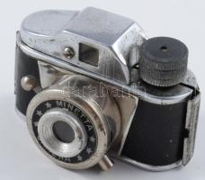Minetta kamera kisméretű fényképezőgép, kopással, 4x6 cm