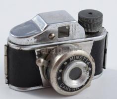 Minetta kamera kisméretű fényképezőgép, kopással, 4x6 cm