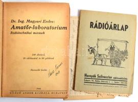 Dr. Ing. Magyari Endre: Amatőr-laboratórium. Rádiótechnikai mérések. Bp., 1946, Győző Andor. Félvászon kötés, kopottas állapotban, benne rádióárlappal.