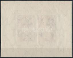 1950 UPU (I.) vágott blokk (220.000) /
Mi 18 imperforate block (betapadás / gum disturbance)