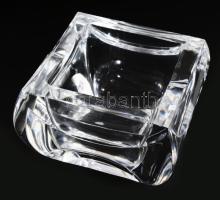 Baccara francia kristály hamuzó, jelzett, hibátlan, 9x9x7 cm