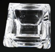Baccara francia kristály hamuzó, jelzett, hibátlan, 9x9x7 cm