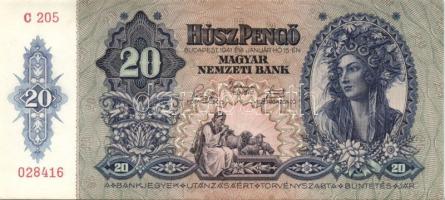 1941 20P 7db egymásutáni sorszámmal! T:I