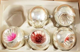 11 darab üveg fenyőfadísz