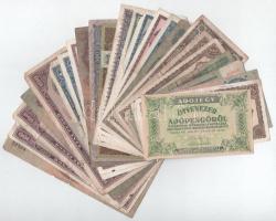 Vegyes 25db-os Pengő bankjegytétel 1930-1946. 50.000AP + 100.000MP - 1.000.000.000MP (3xklf) + 10P-1.000.000.000P (21xklf) T:XF-VG