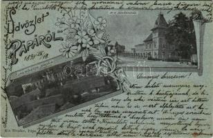 1898 Pápa, Irgalmas Nővérek zárdája, M. kir. dohánygyár. Kis Tivadar kiadása, Art Nouveau, floral (EK)