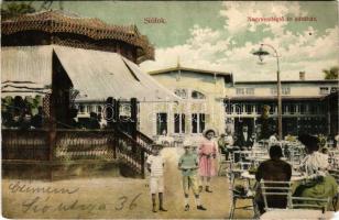 1907 Siófok, Nagyvendéglő és kávéház, pincér. Weisz Lipót kiadása (EM)