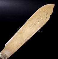 6 személyes ezüst (Ag) nyelű süteményes készlet, jelzés nélkül, h: 19-21 cm