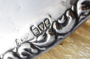 Ezüst (Ag) borítású kefe, jelzett, h: 24 cm