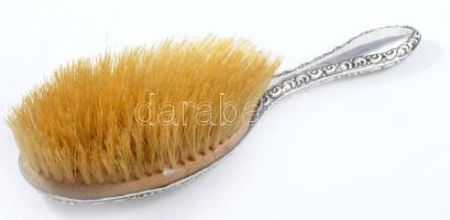 Ezüst (Ag) borítású kefe, jelzett, h: 24 cm