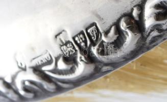 Ezüst (Ag) borítású kefe, jelzett, h: 24 cm