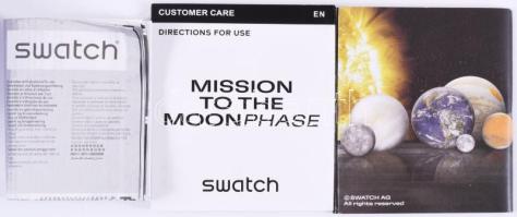 Omega X Swatch - Moonswatch - Mission to The super Blue Moon férfi karóra. Működik, leírással, díszd...