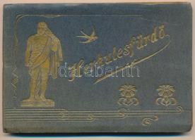 Herkulesfürdő, Baile Herculane; leporelló képeslapfüzet 12 lappal, szecessziós borítóval / leporello booklet with 12 postcards, Art Nouveau cover