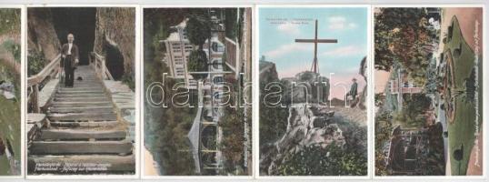 Herkulesfürdő, Baile Herculane; leporelló képeslapfüzet 12 lappal, szecessziós borítóval / leporello...