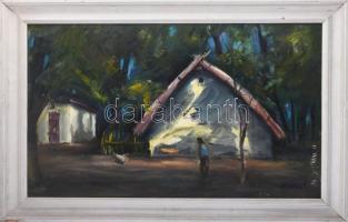 Dulity Tibor (1935-2005): Tanya. Olaj, farost. Jelezve jobbra lent. Fakeretben. 50x80 cm