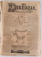 1863 Der Bazaar. Illustrirte Damen-Zeitung + Beilage zum Bazar c. német nyelvű folyóiratok töredékes...