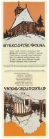 Gyergyószentmiklós, Gheorgheni; Gyilkos-tó. Kós Károly által 1933-ban tervezett kápolna, melynek tervei sajnos elvesztek - Anthony Gall, Elekes Károly, Stefanovits Péter építészek által tervezett kápolna 1999. Kihajtható modern adománygyűjtő lap a kápolna megépítésére / Ghilcos, Lacul Rosu / Modern folding fundraising postcard for the construction of the chapel