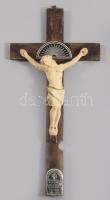 1949 Fali kereszt, sötétben foszforeszkáló korpusszal, jelzett, 33x16 cm