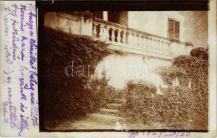 1927 Budapest, villa, hölgy. photo (tűnyomok / pin marks)