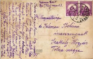 1927 Budapest, villa, hölgy. photo (tűnyomok / pin marks)