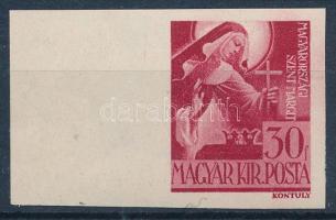 1944 Szent Margit ívszéli vágott bélyeg (12.000)