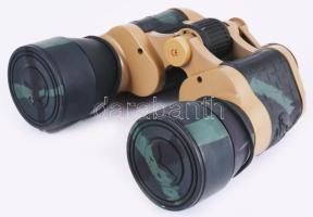 Modern távcső, tokjában, 17x17 cm