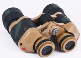 Modern távcső, tokjában, 17x17 cm