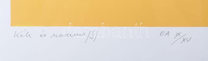 Bartl József (1932-2013): Kék és narancs, 1997. Szitanyomat, papír, jelzett, művészpéldány EA IX/XV....