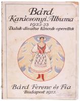 1921-23 Karácsonyi kotta kolligátum, : Bárd Karácsonyi Albuma 1922-23, Rózsavölgyi album. Karácsony 1921-1922, a 2. album hátsó borítója hiányzik, foltos.