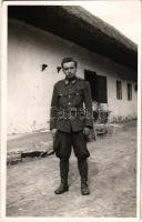 1942 Magyar katona / WWII Hungarian military, soldier. photo (vágott / cut)