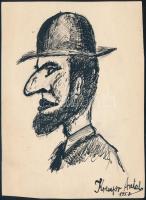 Kremper Antal jelzéssel: Kalapos, tus, papír, 14x10