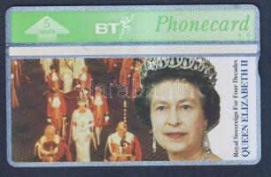 Nagy-Britannia 1993 II. Erzsébet 5 egységes használatlan telefonkártya