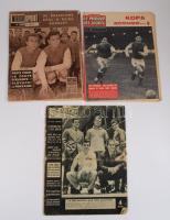 1959-1960 3 db az FC Barcelona magyar játékosaival kapcsolatos külföldi újság: Barca (a címlapon Kubala, Czibor, Kocsis), Le Miroir des sports, Miroir-Sprint (Kubalával kapcsolatos hírekkel), változó állapotban