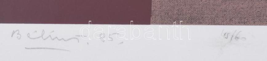 Bálint Endre (1914-1986): Kompozíció, 1985. Szitanyomat, papír, jelzett, számozott (45/60). 30x30 cm...