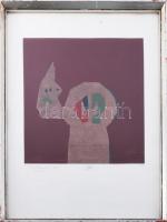 Bálint Endre (1914-1986): Kompozíció, 1985. Szitanyomat, papír, jelzett, számozott (45/60). 30x30 cm...