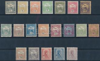 1913 Turul sor álló vízjellel. Az 5K szép minőségben! (6f lyuk / hole, 25f gumi nélkül / missing gum) (2f, 3f, 12f, 60f falcos / hinged) (ca. 50.000)