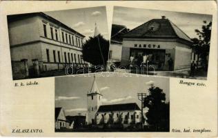 Zalaszántó, Római katolikus templom és iskola, Hangya szövetkezet üzlete és saját kiadása (Rb)