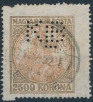 1921 Koronás Madonna 2500K céglyukasztással, fent és lent fogazási rendellenességgel