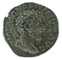Római Birodalom 162-163 / Marcus Aurelius / Róma / Denarius Ag (3,24g) T:XF Roman Empire 162-163 / Marcus Aurelius / Rome / Denarius Ag "IMP M ANTONINVS AVG / CONCORD AVG TR P XVII COS III" Concordia seated left, holding patera and resting left arm on statue of Spes set on cornucopiae (3,24g) C:XF RIC III 112, Seaby RSC II 37