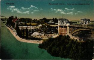 Budapest XIII. Margitszigeti részlet, Margit híd, sporttelep (EK)