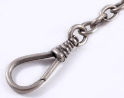 Ezüst (Ag) óralánc, jelzés nélkül, h: 40 cm, nettó 30,3g