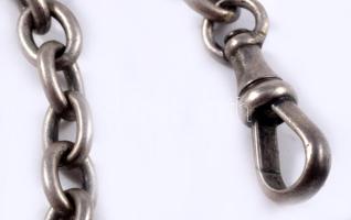 Ezüst (Ag) óralánc, jelzés nélkül, h: 40 cm, nettó 30,3g