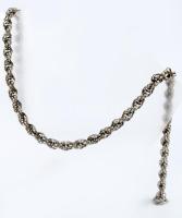 Ezüst (Ag) nyaklánc, jelzés nélkül, h: 48 cm, nettó 35g