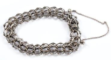 Ezüst (Ag) karlánc, jelzett, nettó 17g