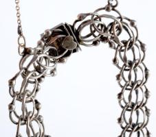 Ezüst (Ag) karlánc, jelzett, nettó 17g