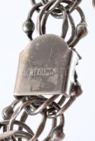 Ezüst (Ag) karlánc, jelzett, nettó 17g