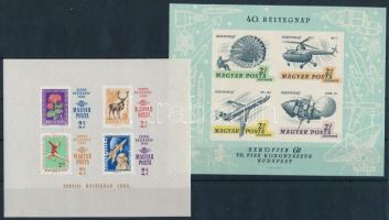 1965-1967 2 klf Bélyegnap vágott blokk (9.500)