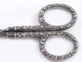 Ezüst (Ag) nyelű kis olló, h: 10g, bruttó 35g